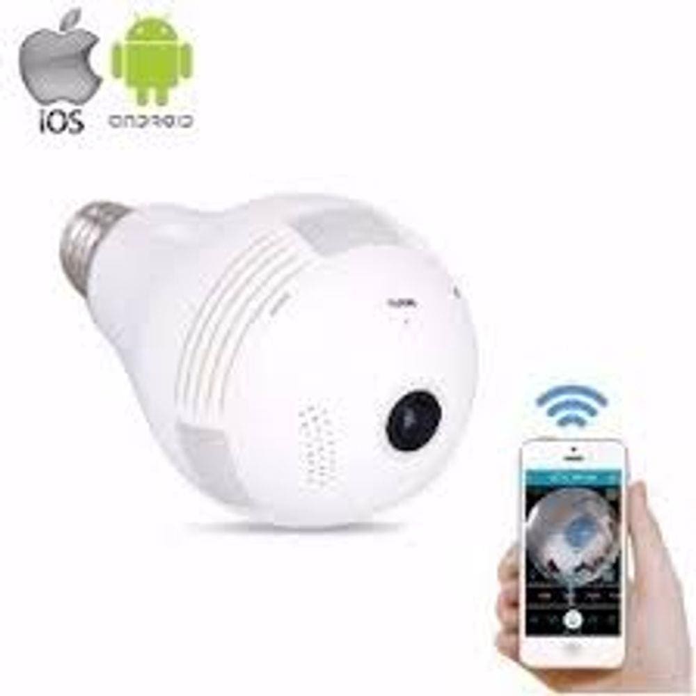 Lampada Camera Espia V Led Panoramica O Wi Fi Ir Vr Cam Md