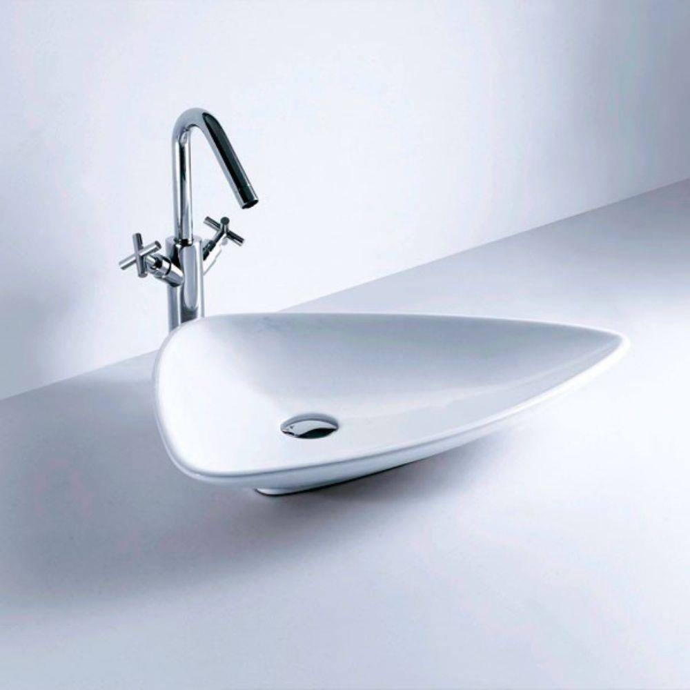 Cuba De Apoio Banheiro Lavabo Sobrepor Redonda De Porcelana Ceramica