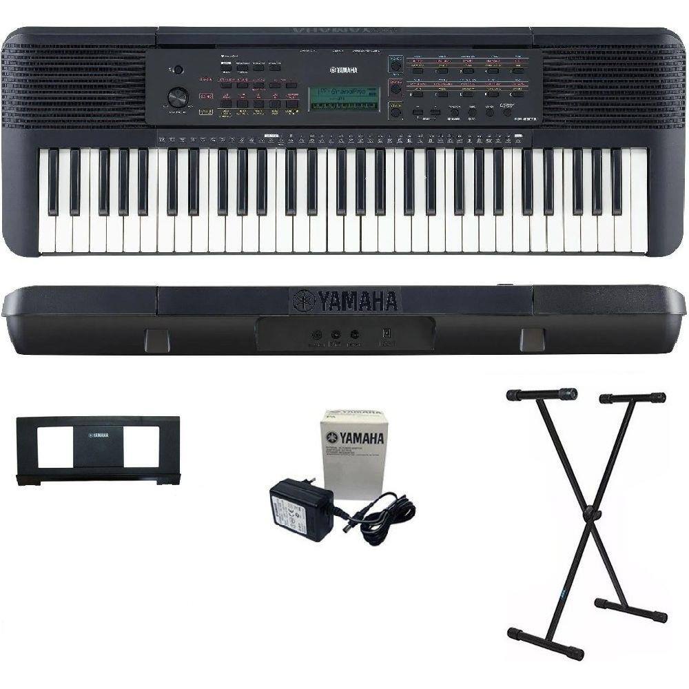 Kit Teclado Musical Yamaha Psr E Teclas Suporte Em X Banqueta X