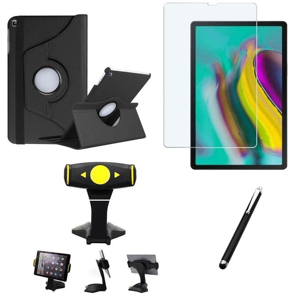 Kit Suporte Tablet Carro Galaxy Tab S E T Pelicula Vidro Capa