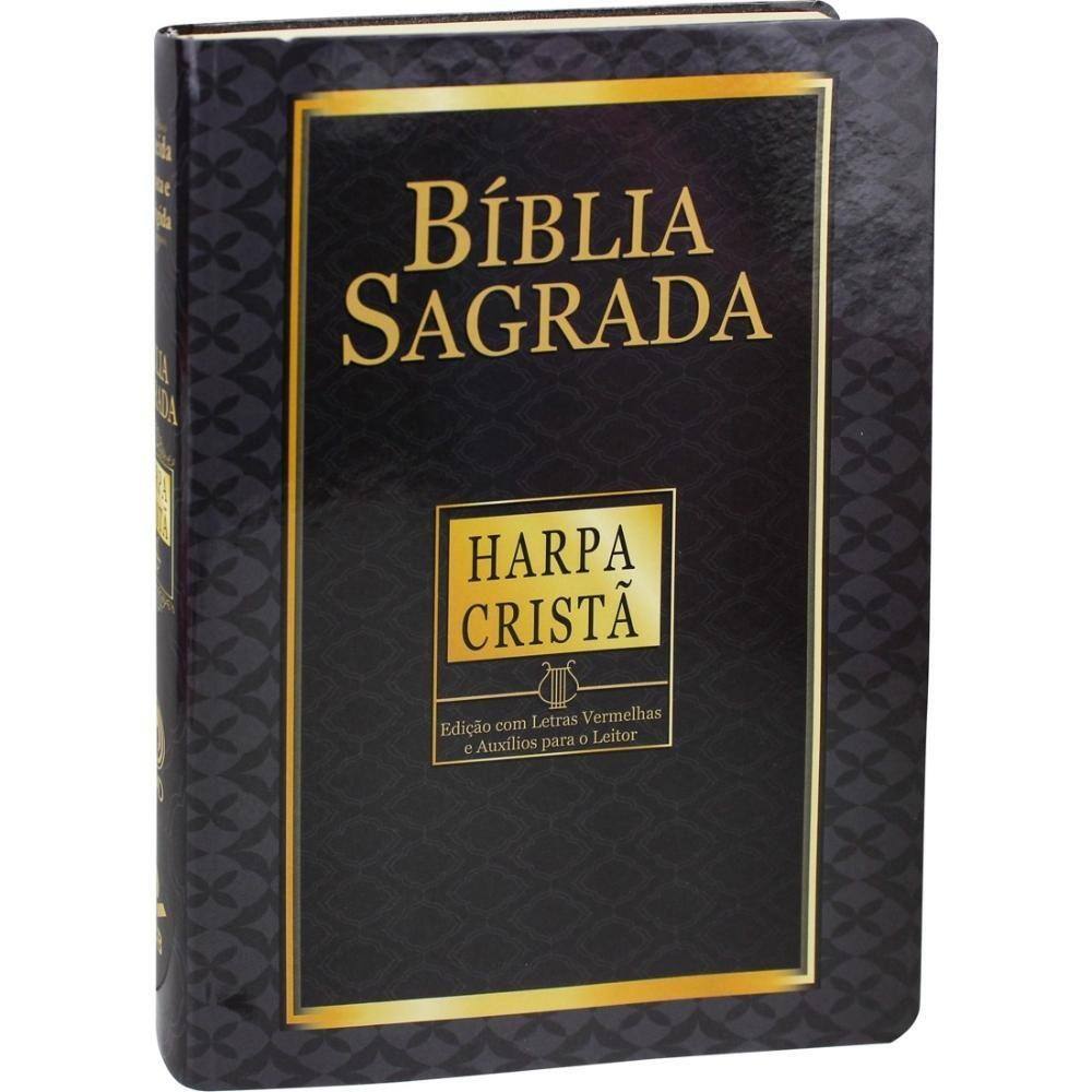 Biblia Sagrada Letra Gigante Harpa Crista Rosa Escuro Sociedade Biblica