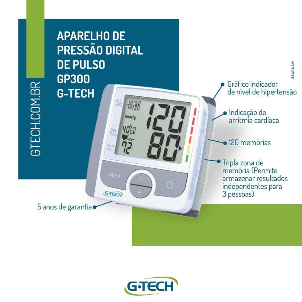 Medidor Pressao Arterial Bivolt Da G Tech Casas Bahia