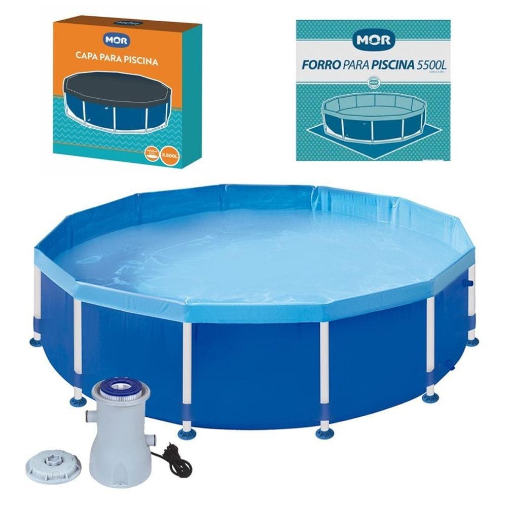 Kit Completo Para Piscina De L Redonda Casas Bahia