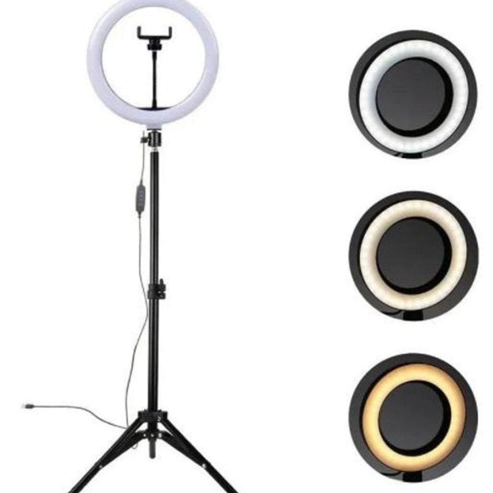 Iluminador Led Ring Light W Dx Cm Suporte Celular Sem