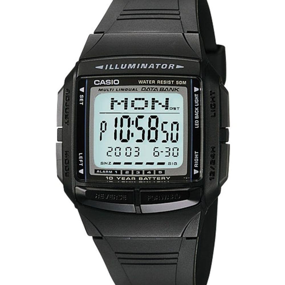 Relogio Masculino Digital Casio Data Bank Db 36 1av Preto Casas Bahia