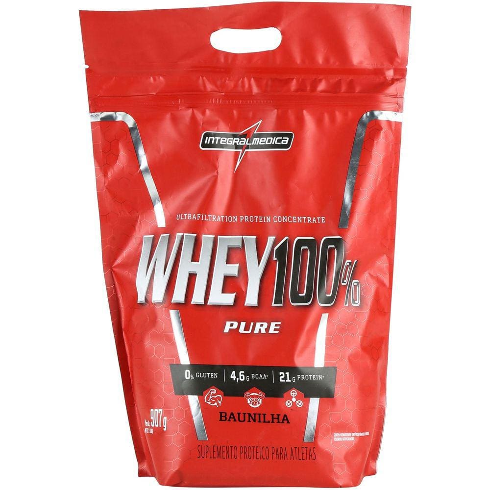 Whey Protein Integralmedica Baunilha 100 Pure 907g Casas Bahia