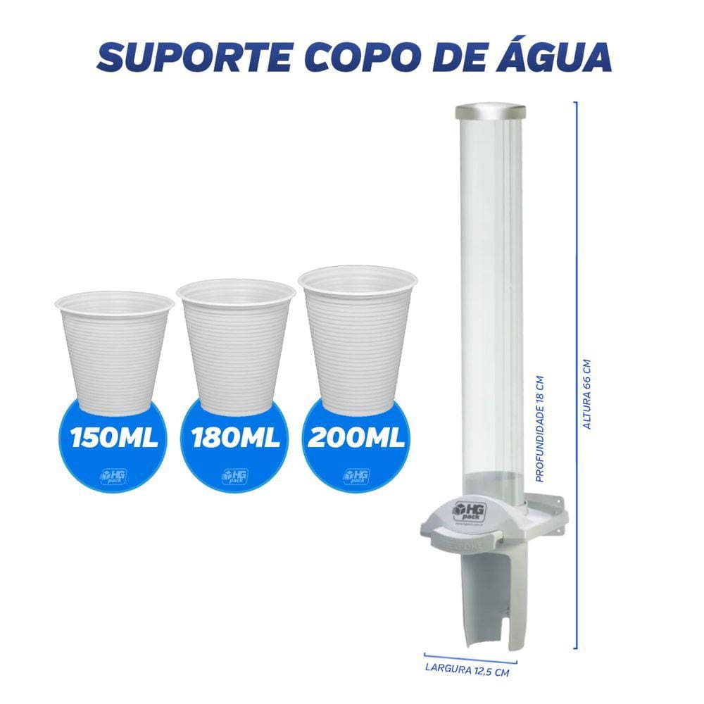 Porta Copo Descartavel Agua Dispenser Parede Botao Poupa Trilha Casas