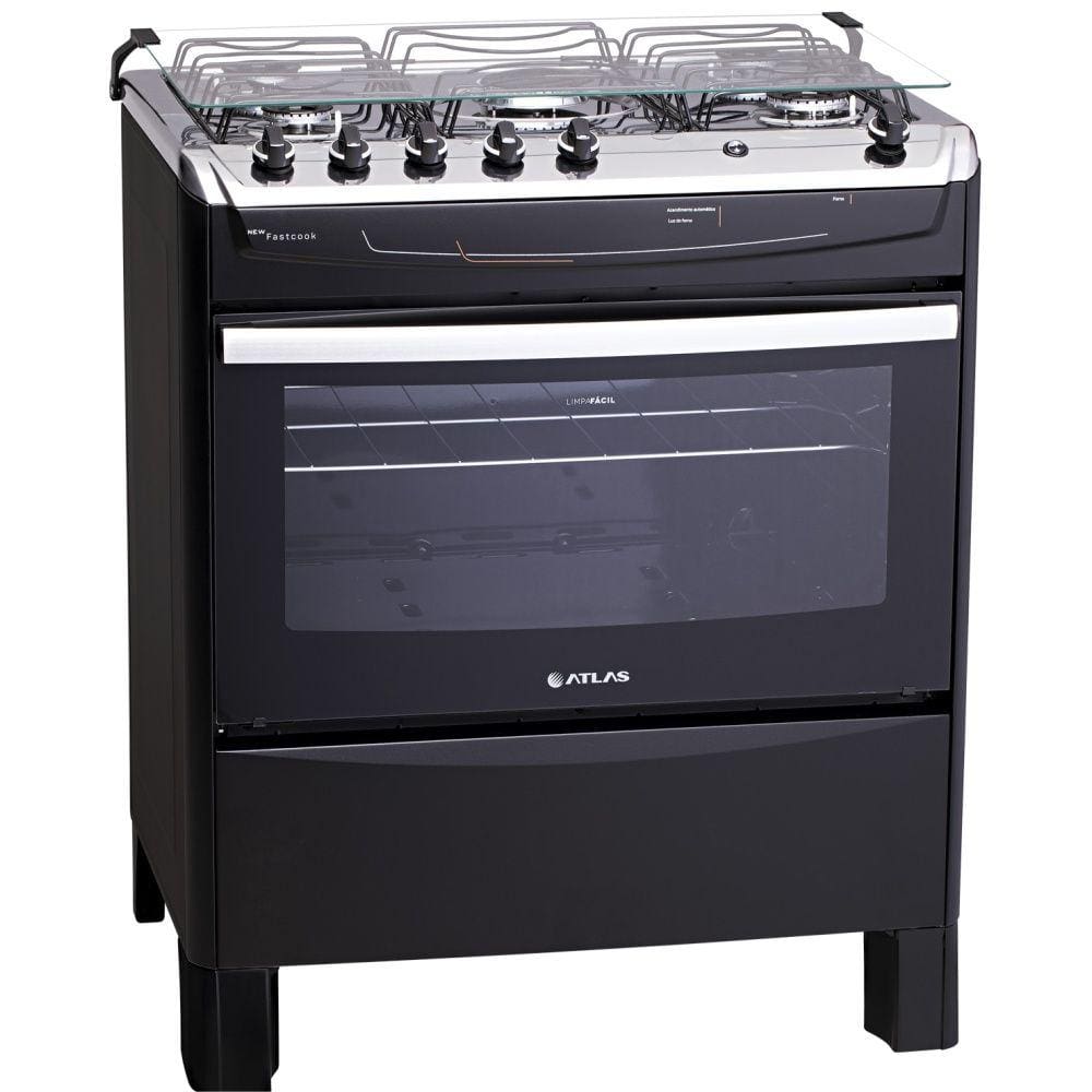 Fogao Atlas Bocas Fastcook Inox Bivolt Casas Bahia