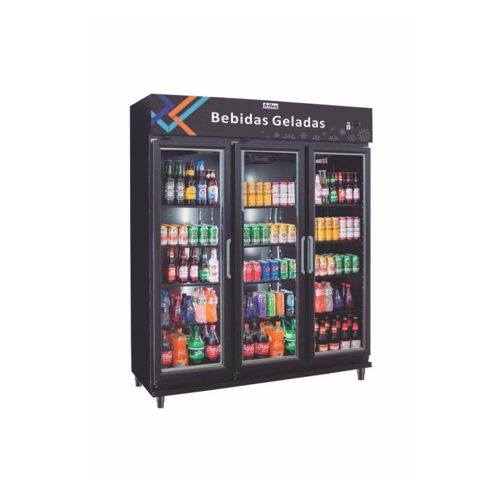 Geladeira De Bebidas Rf 022 1050 Litros 3 Porta Frilux 220v Black