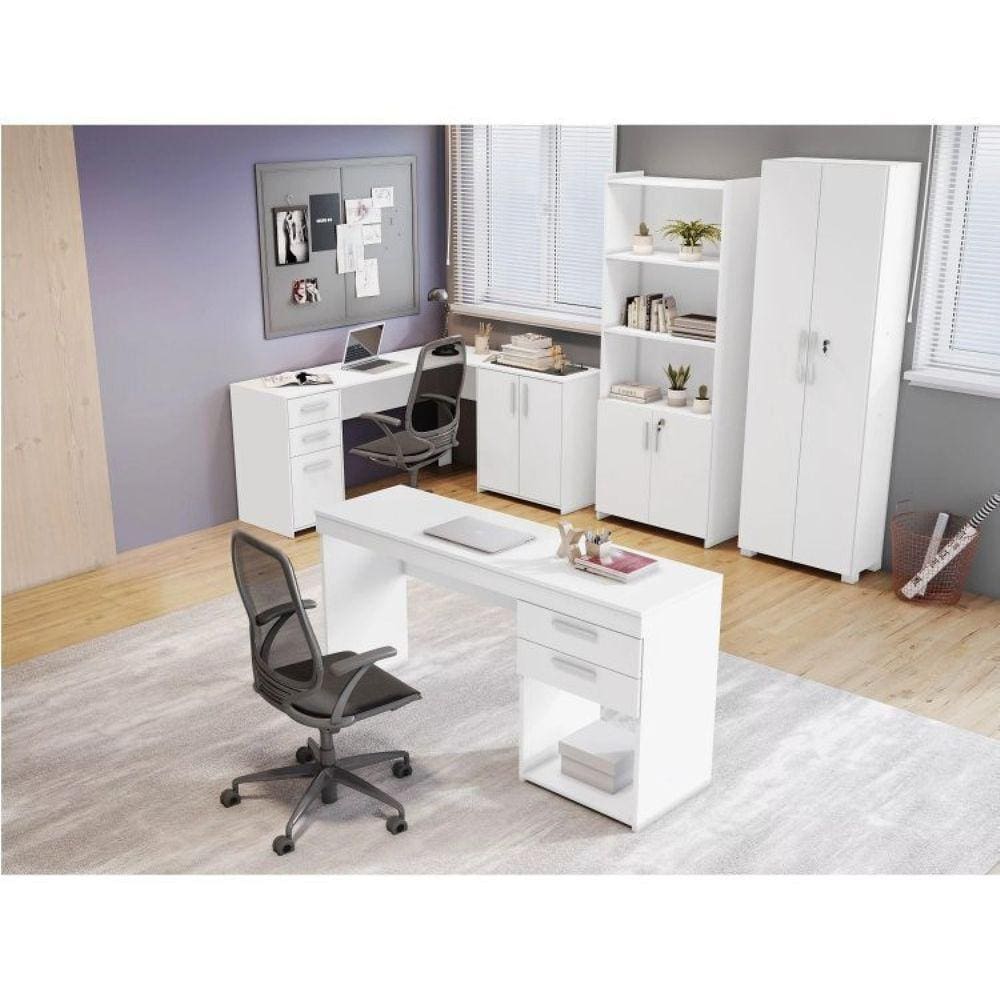 Conjunto Home Office Pe As Mesa Em L Escrivaninha Arm Rios