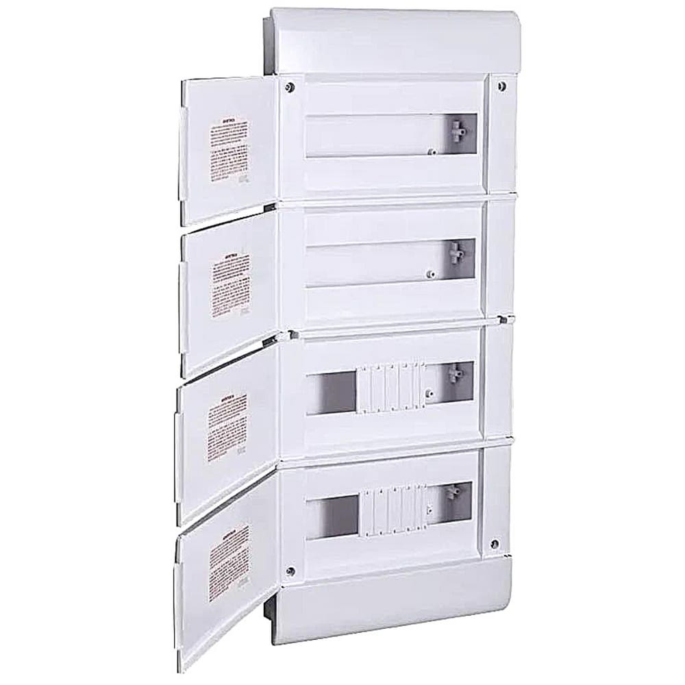 Quadro Embutir Ouro Box Modulo Din Porta Opaca Steck Branco