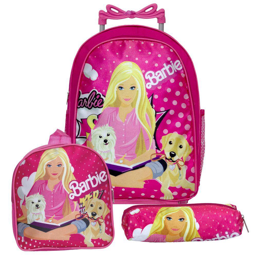 Mochila Infantil Rodinhas Lancheira Barbie Casas Bahia