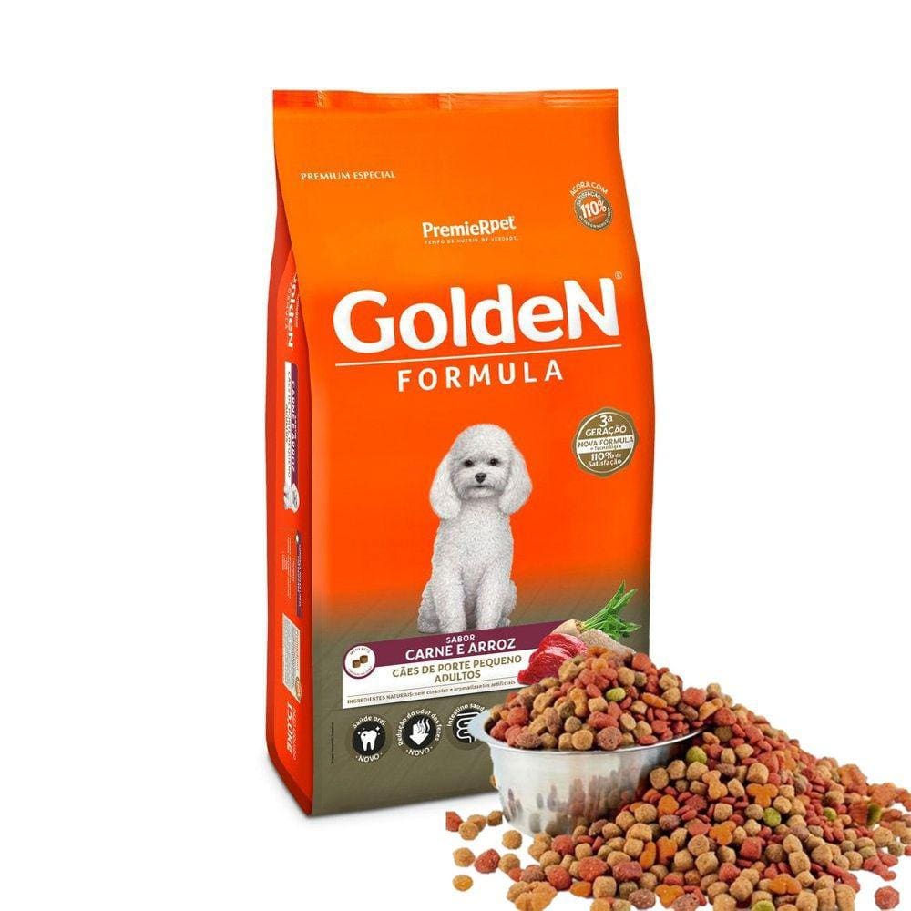 Ração Golden Fórmula Mini Bits Para Cães Adultos de Porte Pequeno Sabor