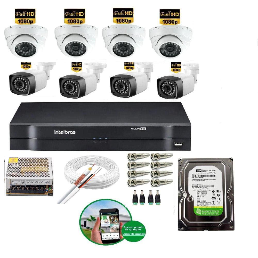 Kit Cftv Wifi Camera Inova Ip Mp Dvr Intelbras Mhdx