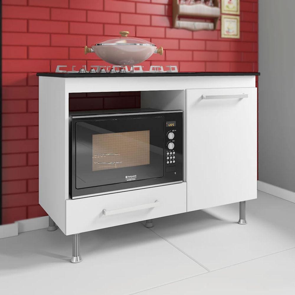 Armario Para Cooktop 5 Bocas E Forno Casas Bahia