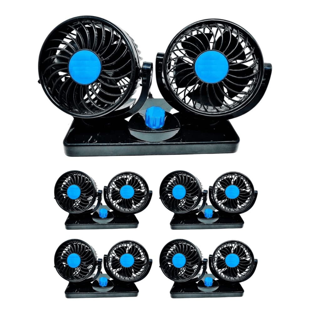 Ventilador Carro Duplo Rotativo Veicular Automotivo Caminhao Van E