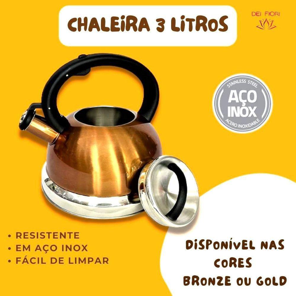 Chaleira Apito Inox Litros Casas Bahia