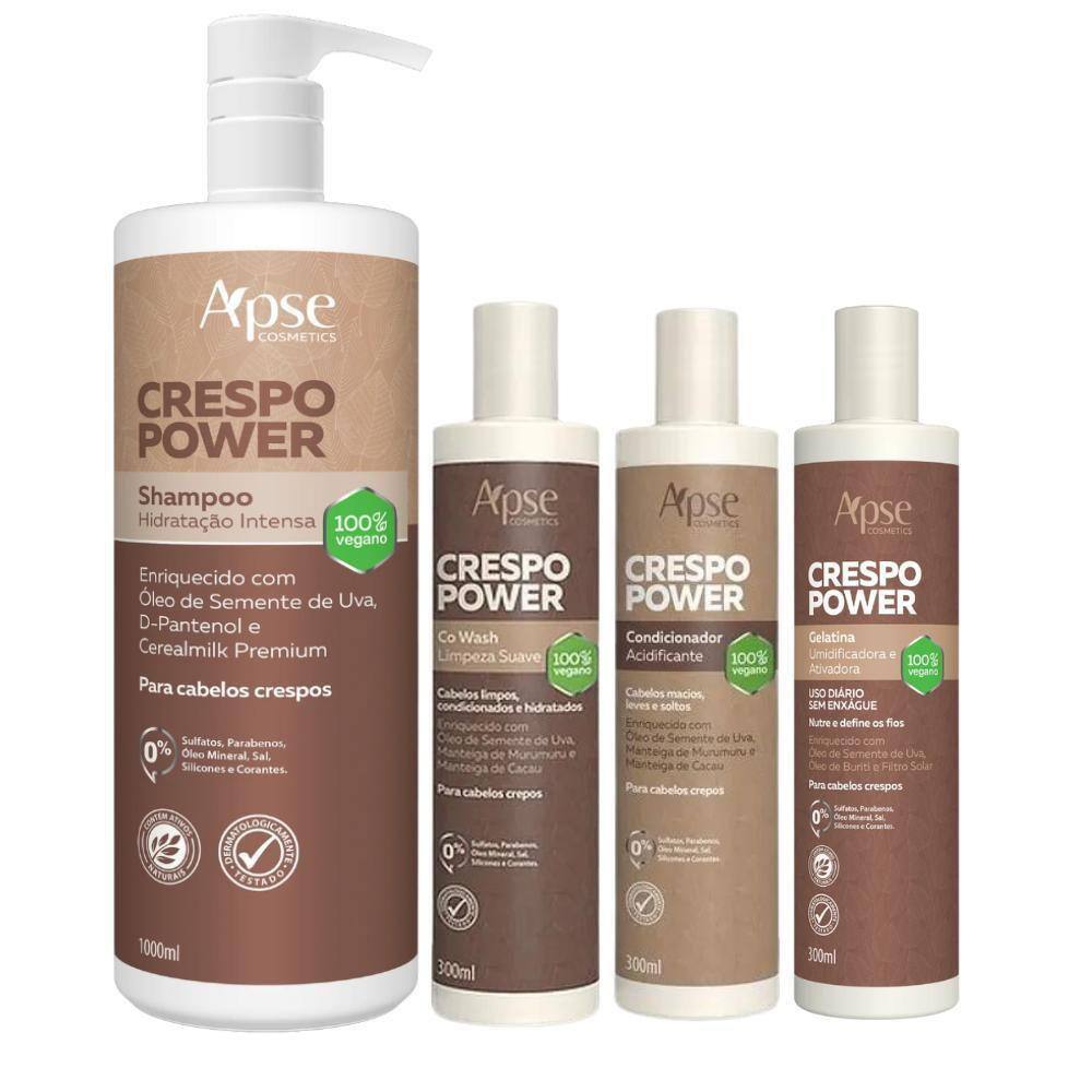 Kit Apse Crespo Power Shampoo L Casas Bahia