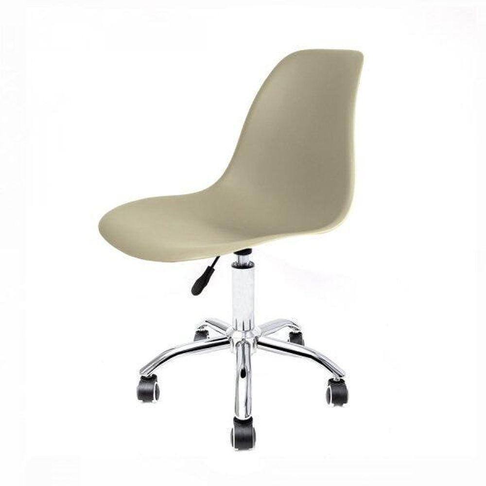 Cadeira Boxbit Eames Office Esteirinha Baixa P U Cinza Base Rodizio