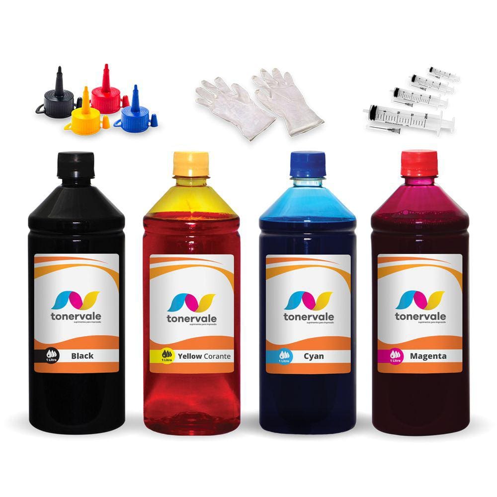 Kit 4 Tintas Sublimaticas Para Epson L380 Ecotank Cmyk 1 Litro Qualy