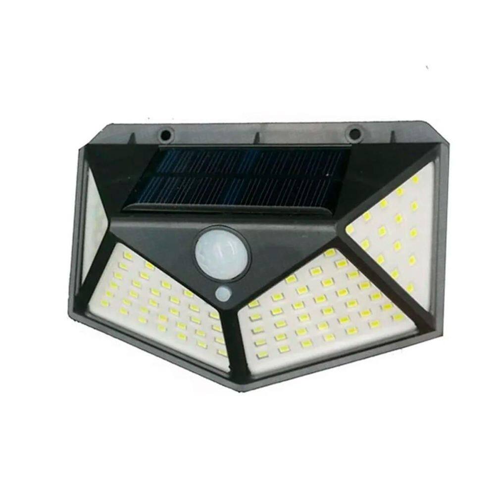 Luminária Parede Solar 100 Leds Bateria Casas Bahia