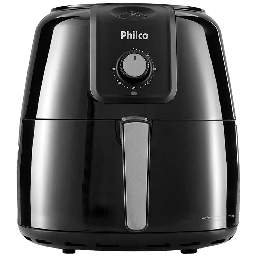 Fritadeira Eletrica Sem Oleo Air Fryer Philco Fry Jumbo Inox Preto L