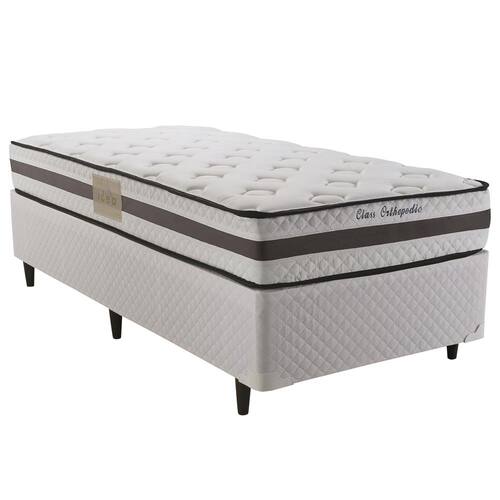 Cama Box Solteiro Herval Class Orthopedic com Pillow Top One Side e Molas Bonnel 63 x 88 x 188 cm - Branco/Cinza é boa?