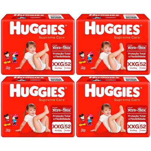 Fralda Huggies Supreme Care XXG - 208 Unidades é boa?