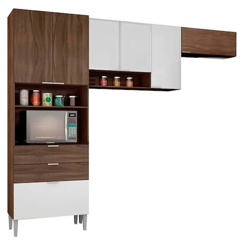 Cozinha Compacta Bartira Turmalina com 6 Portas e 3 Gavetas - 246,2cm de largura é boa?