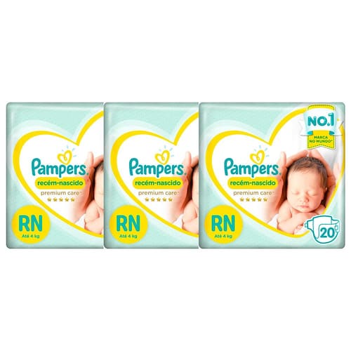 Fralda Pampers Recém-Nascido Premium Care RN Até 4 kg - Kit com 60 unidades é ruim? Fralda Pampers Recém-Nascido Premium Care RN Até 4 kg - Kit com 60 unidades é boa?
