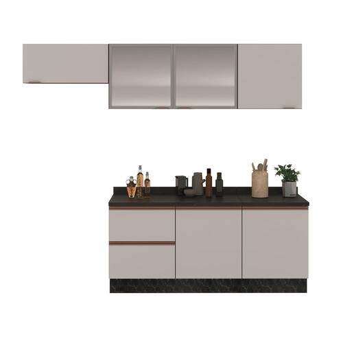 Cozinha Completa Bartira Linea 6 Portas, 3 Gavetas e 2 Portas de Vidro - 260cm de largura é boa?