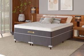 Cama Box Queen Size Softflex Atenas Collection com Molas Ensacadas 66x158x198cm
