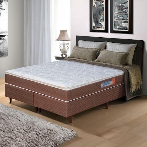Cama Box Queen Size Umaflex Berlim com Molas Ensacadas 62x158x198cm - Castor/Branco é boa?