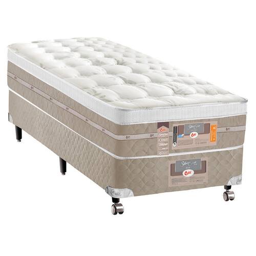 Cama Box Solteirão Castor Silver Star Air com Molas Ensacadas 71x100x200cm – Branco/Bege Menor preço em Cama Box Solteirão Castor Silver Star Air com Molas Ensacadas 71x100x200cm – Branco/Bege