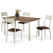 Mesa de Jantar Retangular Aço Nobre Júlia Plus com 4 Cadeiras