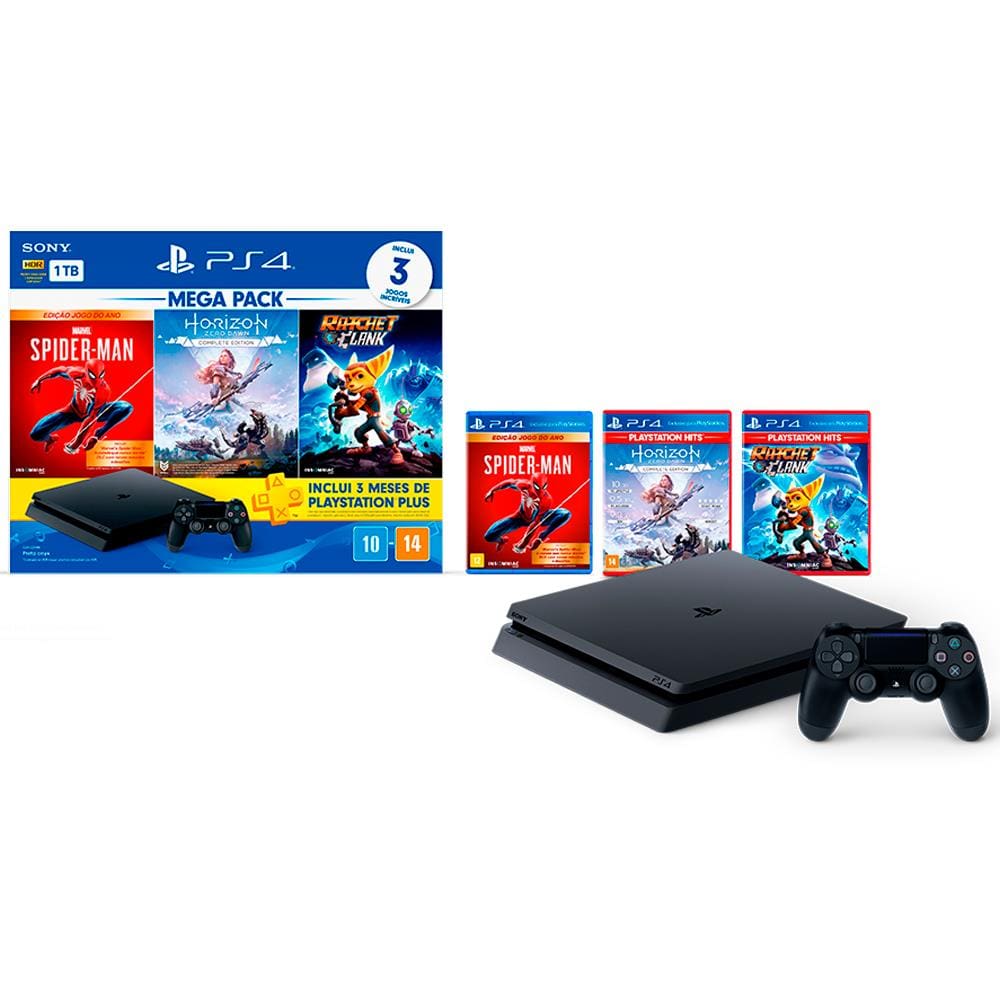 Console Playstation 4 Slim 1TB Bundle Hits | Casas Bahia
