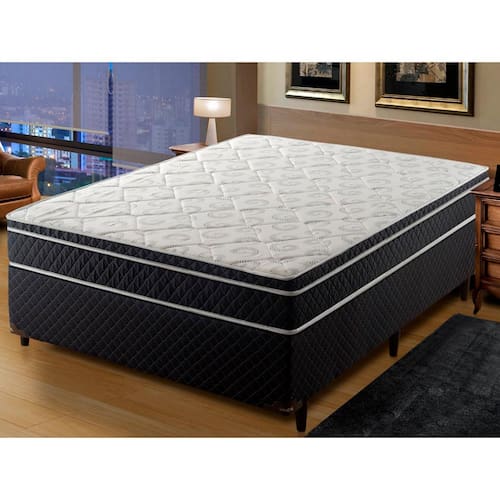 Cama Box Casal Umaflex New Dubai com Molas Ensacadas 64x138x188cm - Preto/Branco é boa?
