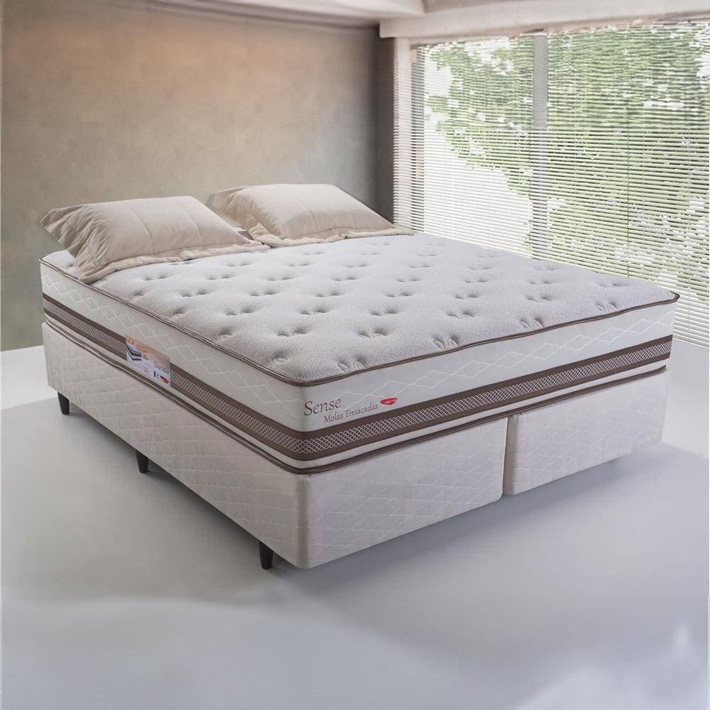 Cama Box Queen Size Herval Amore, Molas Ensacadas