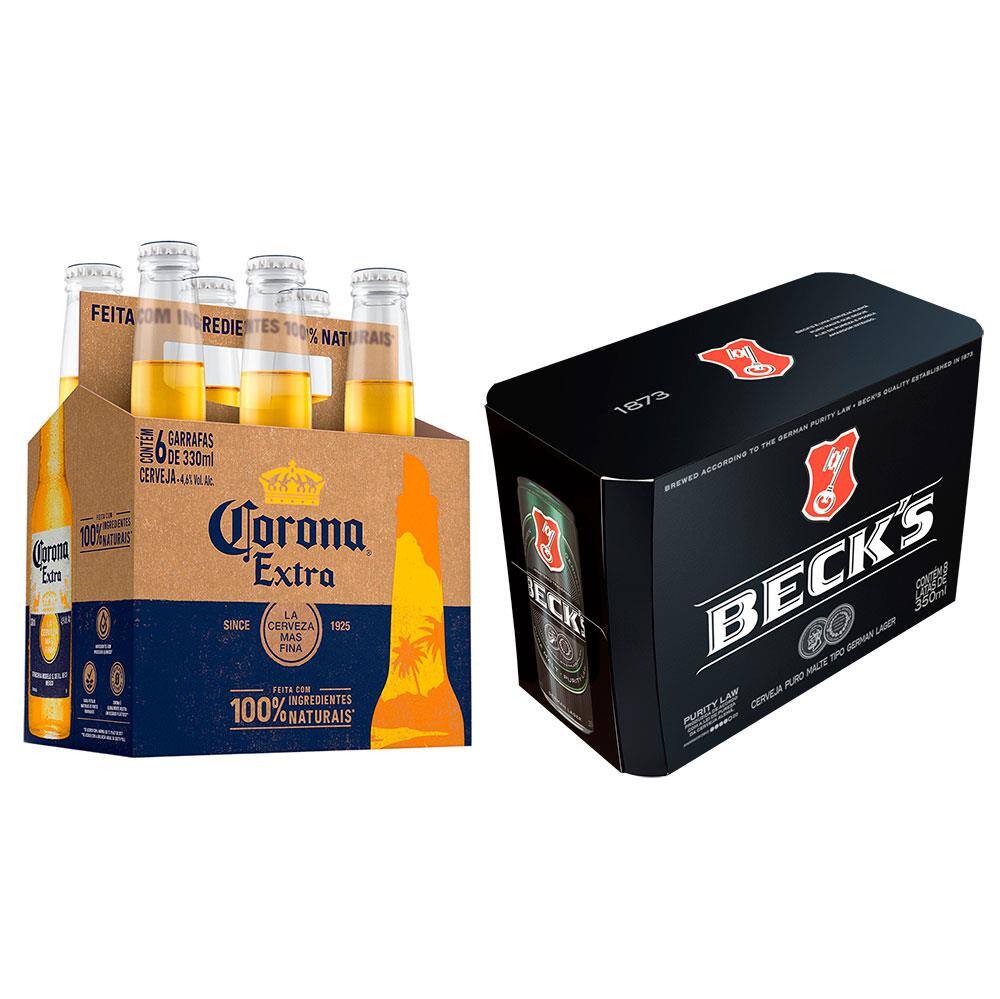 Cerveja corona extra355ml caixa com 24 unidades Casas Bahia