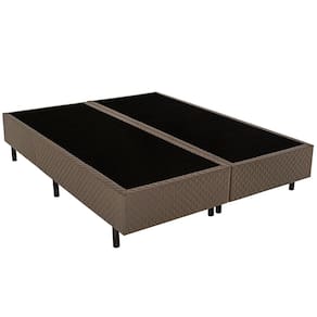 Base Box Queen Size Biflex Ilhéus com Revestimento em Tecido Poliéster 39x158x198cm - Marrom