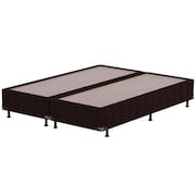 Base Box King Size Probel Nevada com Revestimento em Tecido Poliéster 38x193x203cm - Marrom