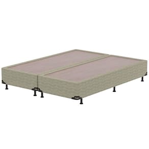 Base Box King Size Probel Fort Comfort com Revestimento em Tecido Jacquard 38x193x203cm - Bege