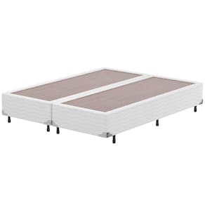 Base Box Queen Size Probel Amsterdã com Revestimento em Tecido Jacquard 38x158x198cm - Branco