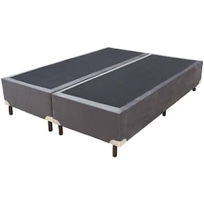 Base Box Queen Size Softflex Atenas com Revestimento em Tecido Jacquard 38x158x198cm - Chumbo