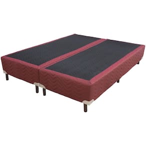 Base Box Queen Size Softflex Gold Luxo com Revestimento em Tecido Jacquard 38x158x198cm - Vinho