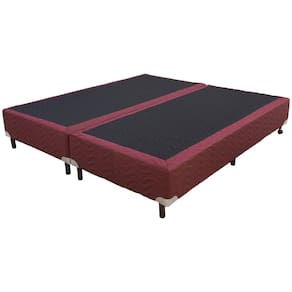 Base Box King Size Softflex Gold Luxo com Revestimento em Tecido Jacquard 38x193x203cm - Vinho