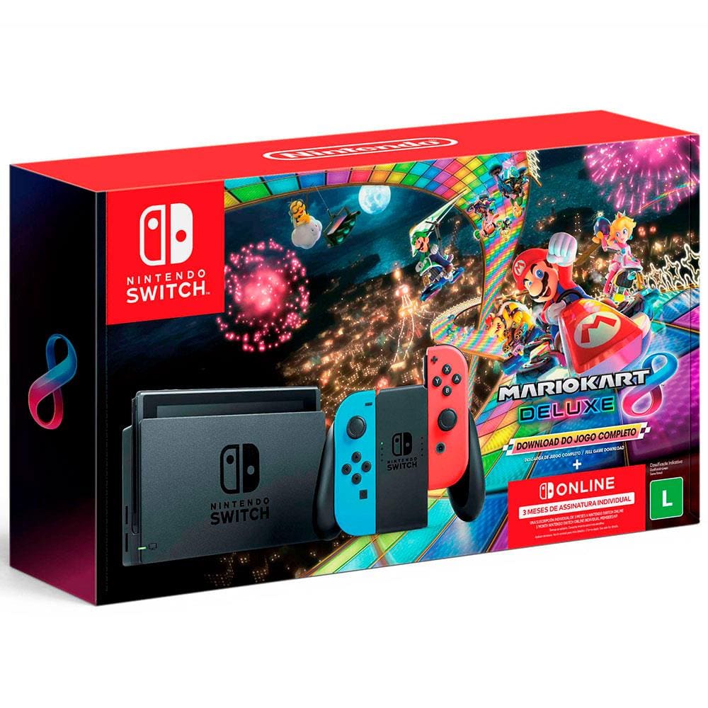 Nintendo Switch RT-1328202268 Console Nintendo Switch 32GB Mario Kart | Casas Bahia