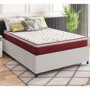 Box de Casal Barreto Lonçarcci Inova com Colchão Hellen Strong One Face Espuma D45 - 141,4cm de largura