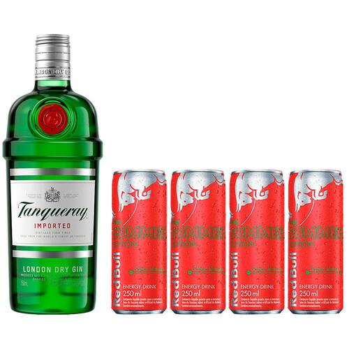 Gin Tanqueray London Dry 750ml - 1 Unidade + Energético Red Bull Melancia The Summer Edition Lata 250ml - 4 Unidades Menor preço em Gin Tanqueray London Dry 750ml - 1 Unidade + Energético Red Bull Melancia The Summer Edition Lata 250ml - 4 Unidades