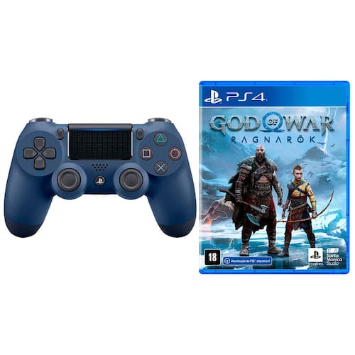 Console Sony PlayStation 4 PS4 + Jogo God of War Ragnarök 1TB Preto